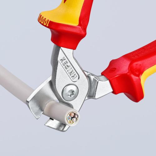 Knipex StepCut Cable Shears Insulated VDE Chrome-plated Multi-component Grips 160mm 95 16 160